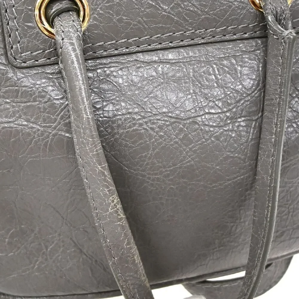 Balenciaga Blanket Square Bag Leather Gray Leather Handbag - Picture 5 of 10